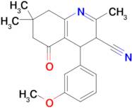 4-(3-methoxyphenyl)-2,7,7-trimethyl-5-oxo-3,4,5,6,7,8-hexahydroquinoline-3-carbonitrile