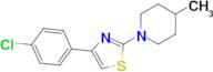 4-(4-Chlorophenyl)-2-(4-methylpiperidin-1-yl)thiazole