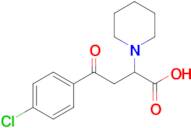 4-(4-Chlorophenyl)-4-oxo-2-(piperidin-1-yl)butanoic acid