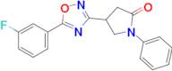 4-(5-(3-Fluorophenyl)-1,2,4-oxadiazol-3-yl)-1-phenylpyrrolidin-2-one