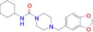 4-(Benzo[d][1,3]dioxol-5-ylmethyl)-N-cyclohexylpiperazine-1-carboxamide