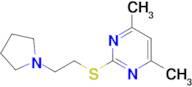 4,6-Dimethyl-2-((2-(pyrrolidin-1-yl)ethyl)thio)pyrimidine