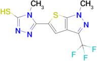 4-Methyl-5-(1-methyl-3-(trifluoromethyl)-1H-thieno[2,3-c]pyrazol-5-yl)-4H-1,2,4-triazole-3-thiol