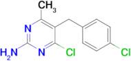 4-chloro-5-[(4-chlorophenyl)methyl]-6-methylpyrimidin-2-amine