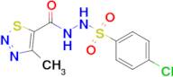 4-Chloro-N'-(4-methyl-1,2,3-thiadiazole-5-carbonyl)benzenesulfonohydrazide