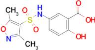 5-((3,5-Dimethylisoxazole)-4-sulfonamido)-2-hydroxybenzoic acid