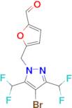 5-((4-Bromo-3,5-bis(difluoromethyl)-1H-pyrazol-1-yl)methyl)furan-2-carbaldehyde