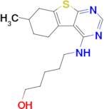 5-((7-Methyl-5,6,7,8-tetrahydrobenzo[4,5]thieno[2,3-d]pyrimidin-4-yl)amino)pentan-1-ol