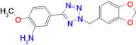 5-(2-(Benzo[d][1,3]dioxol-5-ylmethyl)-2H-tetrazol-5-yl)-2-methoxyaniline