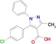 5-(4-Chlorophenyl)-3-methyl-1-phenyl-1H-pyrazole-4-carboxylic acid