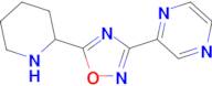 5-(Piperidin-2-yl)-3-(pyrazin-2-yl)-1,2,4-oxadiazole
