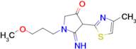 5-imino-1-(3-methoxypropyl)-4-(4-methyl-1,3-thiazol-2-yl)pyrrolidin-3-one