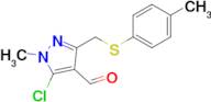 5-Chloro-1-methyl-3-((p-tolylthio)methyl)-1H-pyrazole-4-carbaldehyde