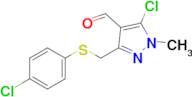 5-Chloro-3-(((4-chlorophenyl)thio)methyl)-1-methyl-1H-pyrazole-4-carbaldehyde