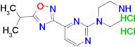 5-Isopropyl-3-(2-(piperazin-1-yl)pyrimidin-4-yl)-1,2,4-oxadiazole dihydrochloride