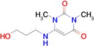 6-((3-Hydroxypropyl)amino)-1,3-dimethylpyrimidine-2,4(1H,3H)-dione