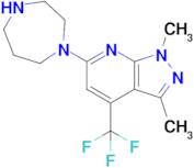 6-(1,4-Diazepan-1-yl)-1,3-dimethyl-4-(trifluoromethyl)-1H-pyrazolo[3,4-b]pyridine