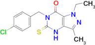 6-(4-Chlorobenzyl)-1-ethyl-3-methyl-5-thioxo-1,4,5,6-tetrahydro-7H-pyrazolo[4,3-d]pyrimidin-7-one