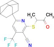 6-(Adamantan-1-yl)-2-((3-oxobutan-2-yl)thio)-4-(trifluoromethyl)nicotinonitrile
