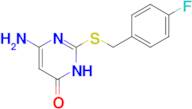 6-amino-2-{[(4-fluorophenyl)methyl]sulfanyl}-3,4-dihydropyrimidin-4-one