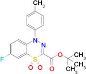 Tert-butyl 6-fluoro-1-(p-tolyl)-1H-benzo[e][1,3,4]thiadiazine-3-carboxylate 4,4-dioxide