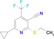 6-Cyclopropyl-2-(ethylthio)-4-(trifluoromethyl)nicotinonitrile