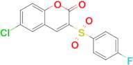 6-Chloro-3-((4-fluorophenyl)sulfonyl)-2H-chromen-2-one