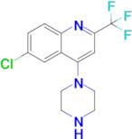 6-Chloro-4-(piperazin-1-yl)-2-(trifluoromethyl)quinoline