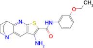 8-Amino-N-(3-ethoxyphenyl)-3,4-dihydro-2H-1,4-ethanothieno[2,3-b][1,5]naphthyridine-7-carboxamide