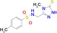 4-methyl-N-[(4-methyl-5-sulfanylidene-4,5-dihydro-1H-1,2,4-triazol-3-yl)methyl]benzene-1-sulfonami…