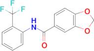 N-(2-(trifluoromethyl)phenyl)benzo[d][1,3]dioxole-5-carboxamide