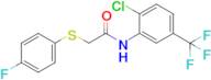 N-(2-chloro-5-(trifluoromethyl)phenyl)-2-((4-fluorophenyl)thio)acetamide