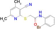 N-(2-bromophenyl)-2-((3-cyano-4,6-dimethylpyridin-2-yl)thio)acetamide