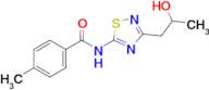 N-(3-(2-hydroxypropyl)-1,2,4-thiadiazol-5-yl)-4-methylbenzamide