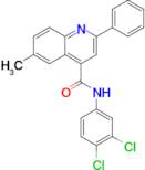 N-(3,4-dichlorophenyl)-6-methyl-2-phenylquinoline-4-carboxamide