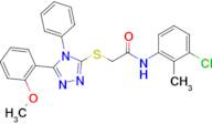 N-(3-chloro-2-methylphenyl)-2-((5-(2-methoxyphenyl)-4-phenyl-4H-1,2,4-triazol-3-yl)thio)acetamide