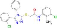 N-(3-chloro-2-methylphenyl)-2-((5-(2-chlorophenyl)-4-phenyl-4H-1,2,4-triazol-3-yl)thio)acetamide