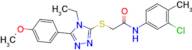 N-(3-chloro-4-methylphenyl)-2-((4-ethyl-5-(4-methoxyphenyl)-4H-1,2,4-triazol-3-yl)thio)acetamide