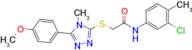 N-(3-chloro-4-methylphenyl)-2-((5-(4-methoxyphenyl)-4-methyl-4H-1,2,4-triazol-3-yl)thio)acetamide