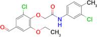 N-(3-chloro-4-methylphenyl)-2-(2-chloro-6-ethoxy-4-formylphenoxy)acetamide