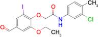 N-(3-chloro-4-methylphenyl)-2-(2-ethoxy-4-formyl-6-iodophenoxy)acetamide