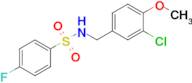 N-(3-chloro-4-methoxybenzyl)-4-fluorobenzenesulfonamide