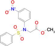 Methyl N-(3-nitrophenyl)-N-(phenylsulfonyl)glycinate