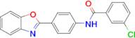 N-(4-(benzo[d]oxazol-2-yl)phenyl)-3-chlorobenzamide