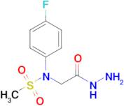 N-(4-fluorophenyl)-N-(2-hydrazinyl-2-oxoethyl)methanesulfonamide