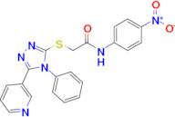 N-(4-nitrophenyl)-2-((4-phenyl-5-(pyridin-3-yl)-4H-1,2,4-triazol-3-yl)thio)acetamide