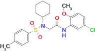 N-(5-chloro-2-methoxyphenyl)-2-((N-cyclohexyl-4-methylphenyl)sulfonamido)acetamide