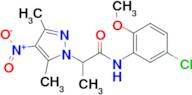 N-(5-chloro-2-methoxyphenyl)-2-(3,5-dimethyl-4-nitro-1H-pyrazol-1-yl)propanamide