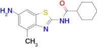 N-(6-amino-4-methylbenzo[d]thiazol-2-yl)cyclohexanecarboxamide