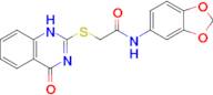 N-(benzo[d][1,3]dioxol-5-yl)-2-((4-oxo-1,4-dihydroquinazolin-2-yl)thio)acetamide